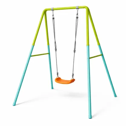 Swing set Outdoor Steel with Orange Seat-Mobieta