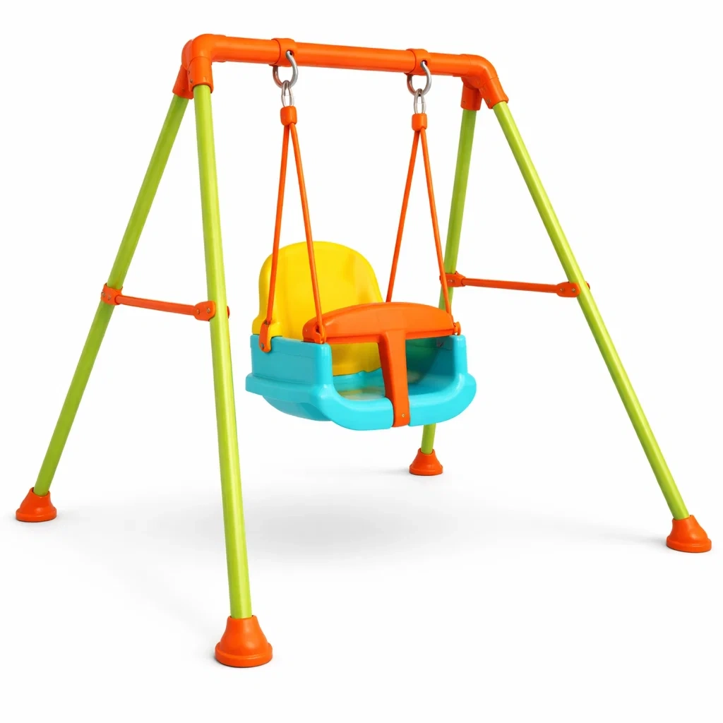 Swing set Plastic with Safety Seat Multicolour-Mobieta