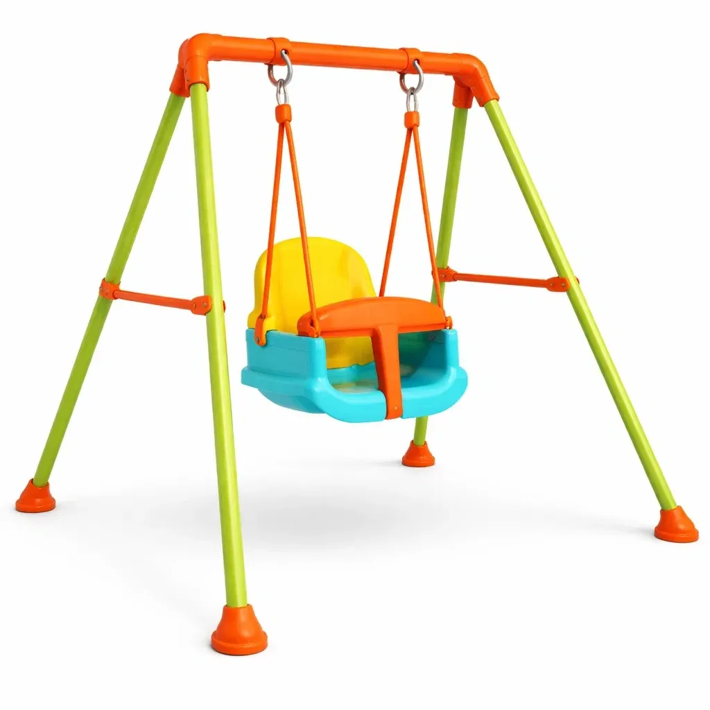 Swing set Plastic with Safety Seat Multicolour-Mobieta