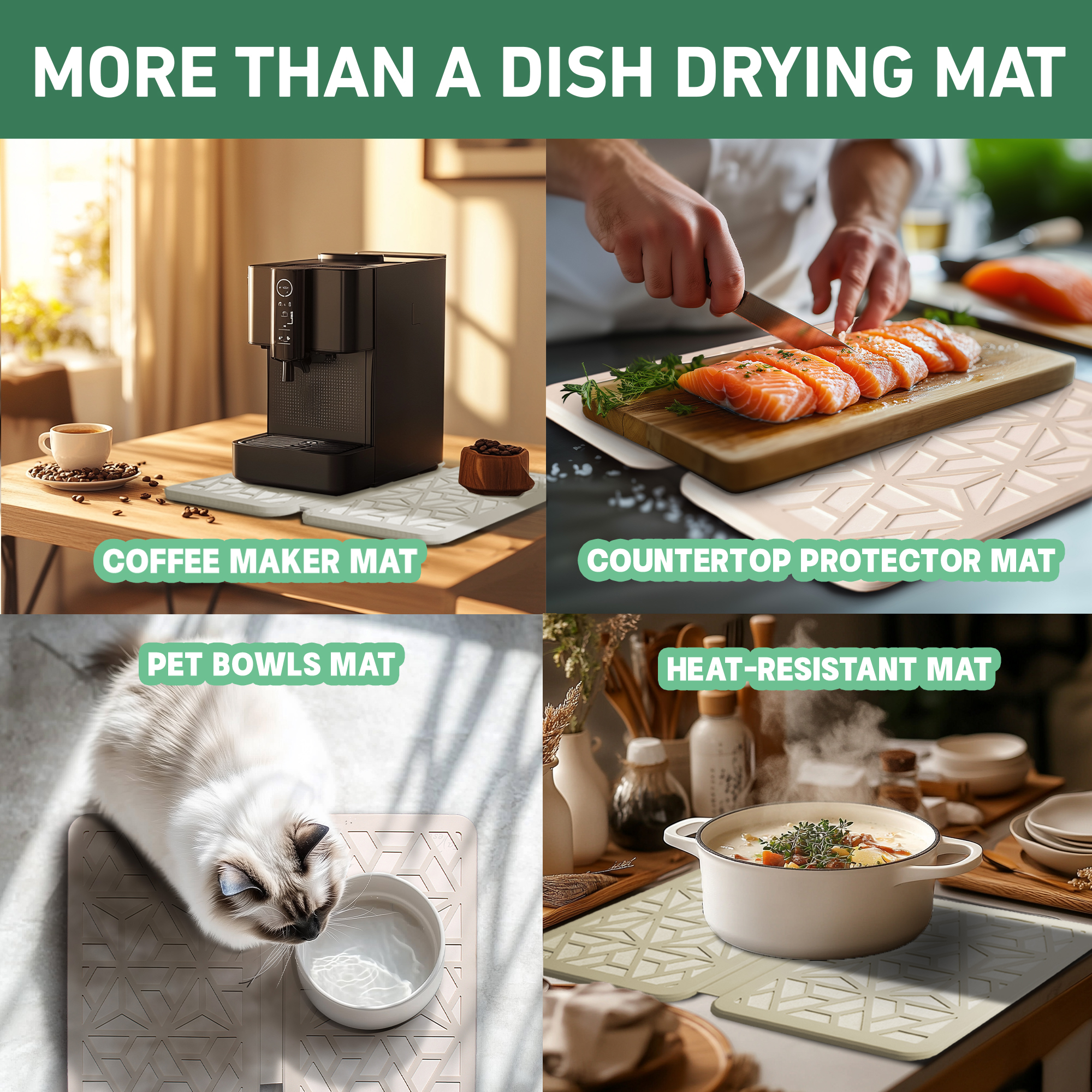 [Copy]Farest Stone Dish Drying Mat – Quick Drying, Super-Absorbent Foldable Dish Pad with Silicone Webbing for Dish Protection, Fast-Drying, Dark Grey