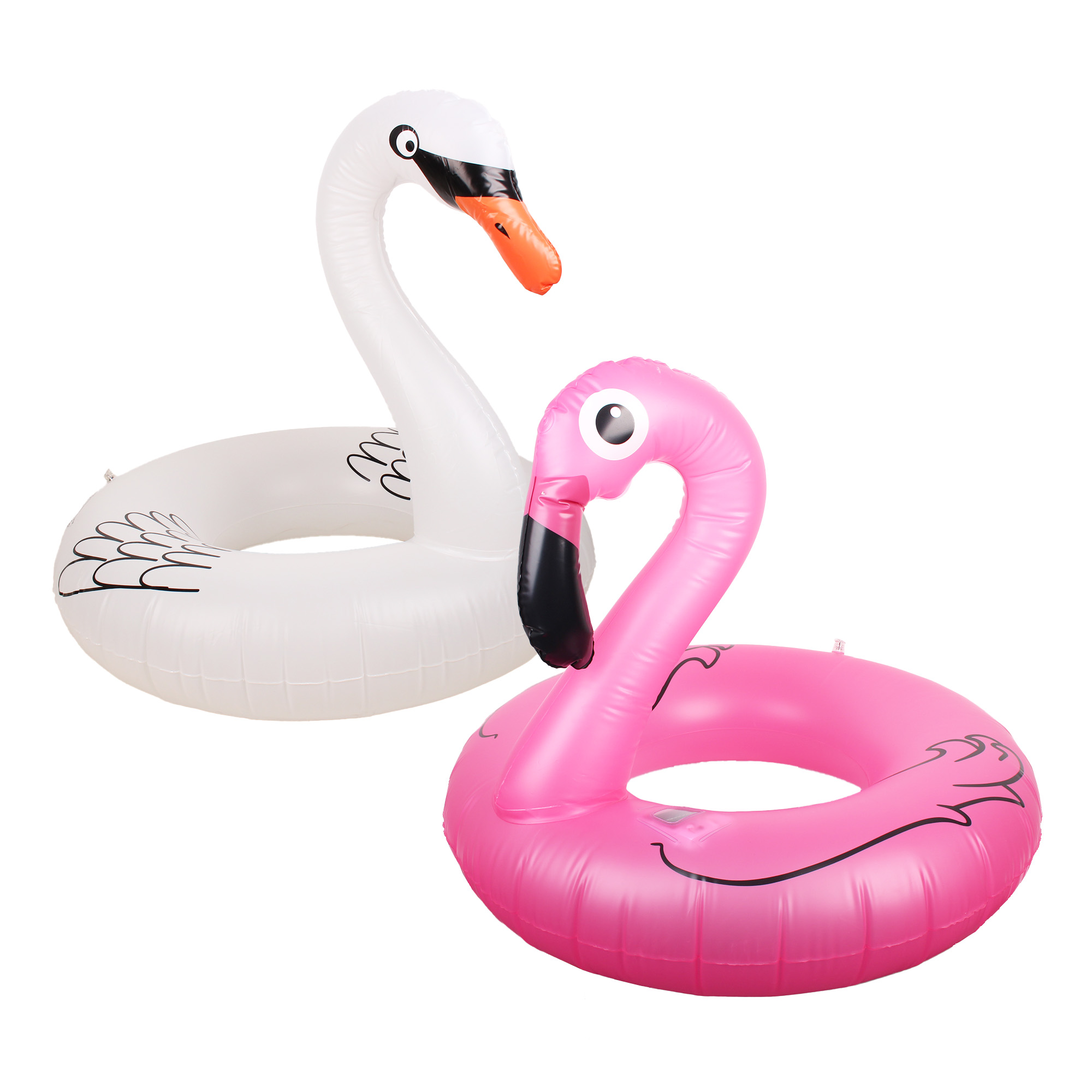 Solar Inflatable Swan Pool Floats with Lights, LED RGB Color Changing Light Up Pool Floats Adult, 42'' Large Swan Pool Floaties, Lake Floats Summer Pool Raft Lounge for Adults