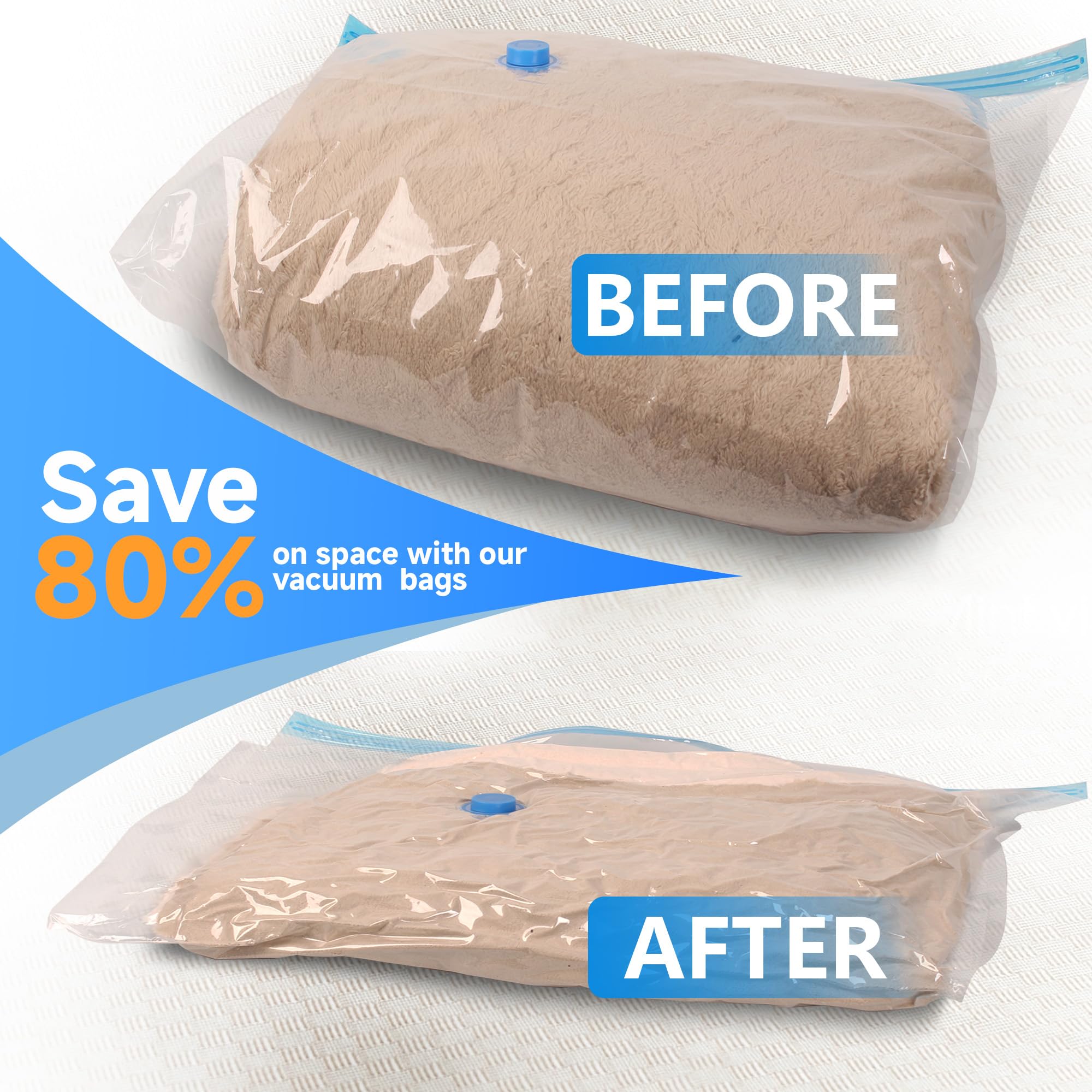 Farest 30 Pack Vacuum Storage Bags with Electric Air Pump, Space Saver for Clothes, Bedding & Travel
