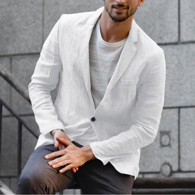 Thin cotton and linen suit jacket