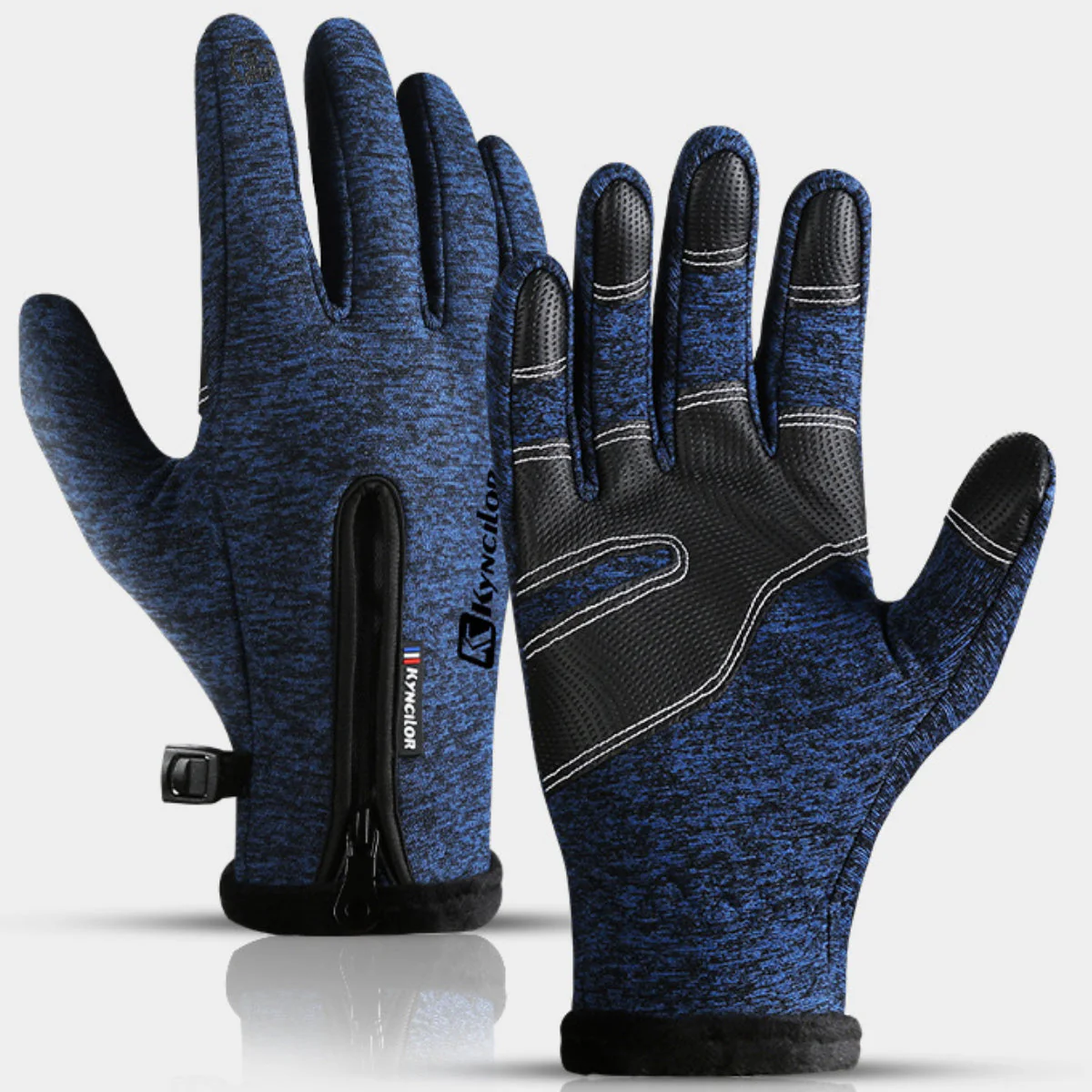 Warm wool sports gloves