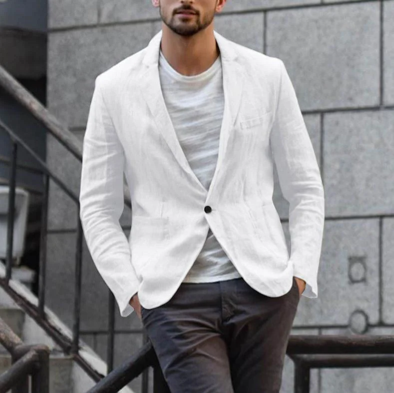 Thin cotton and linen suit jacket