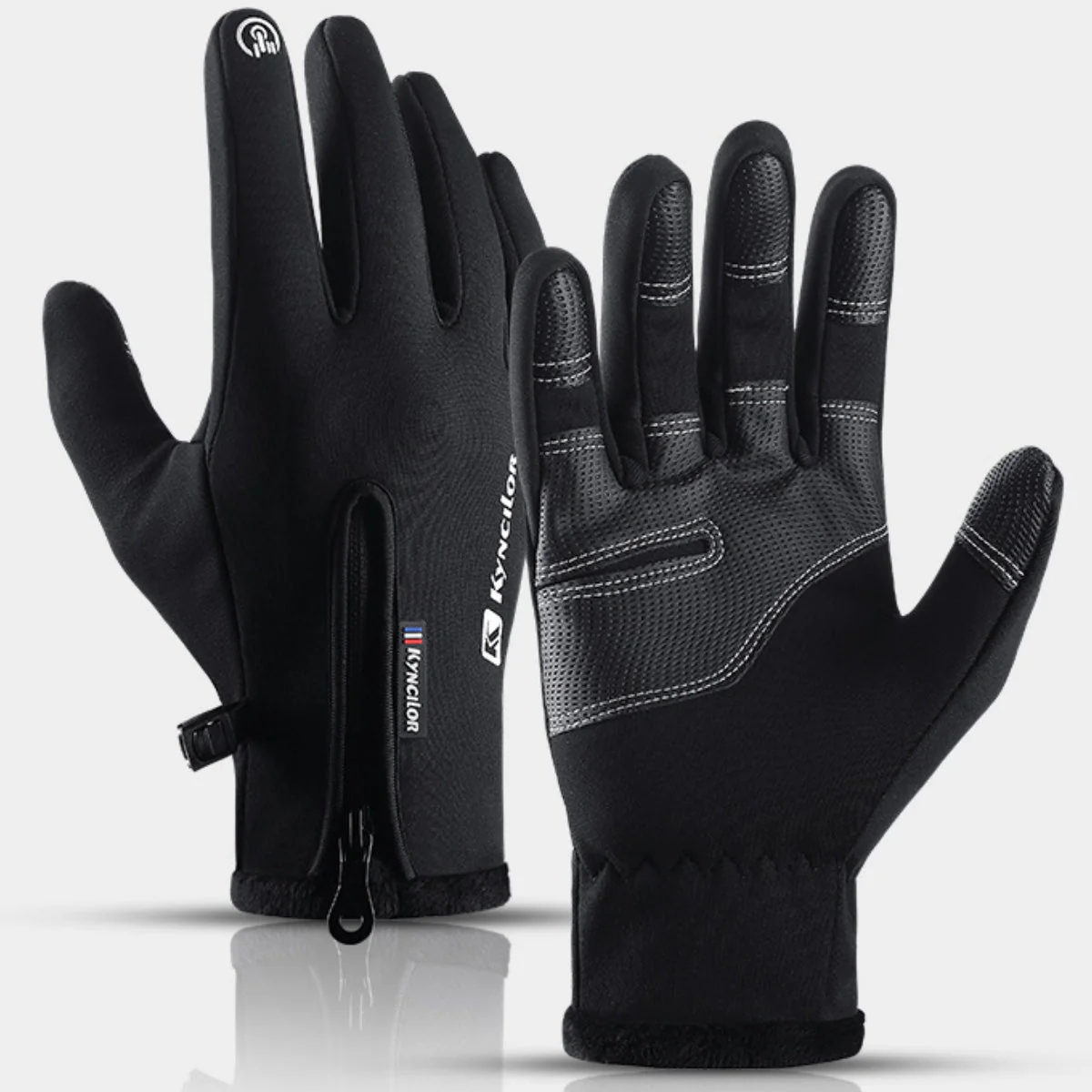 Warm wool sports gloves