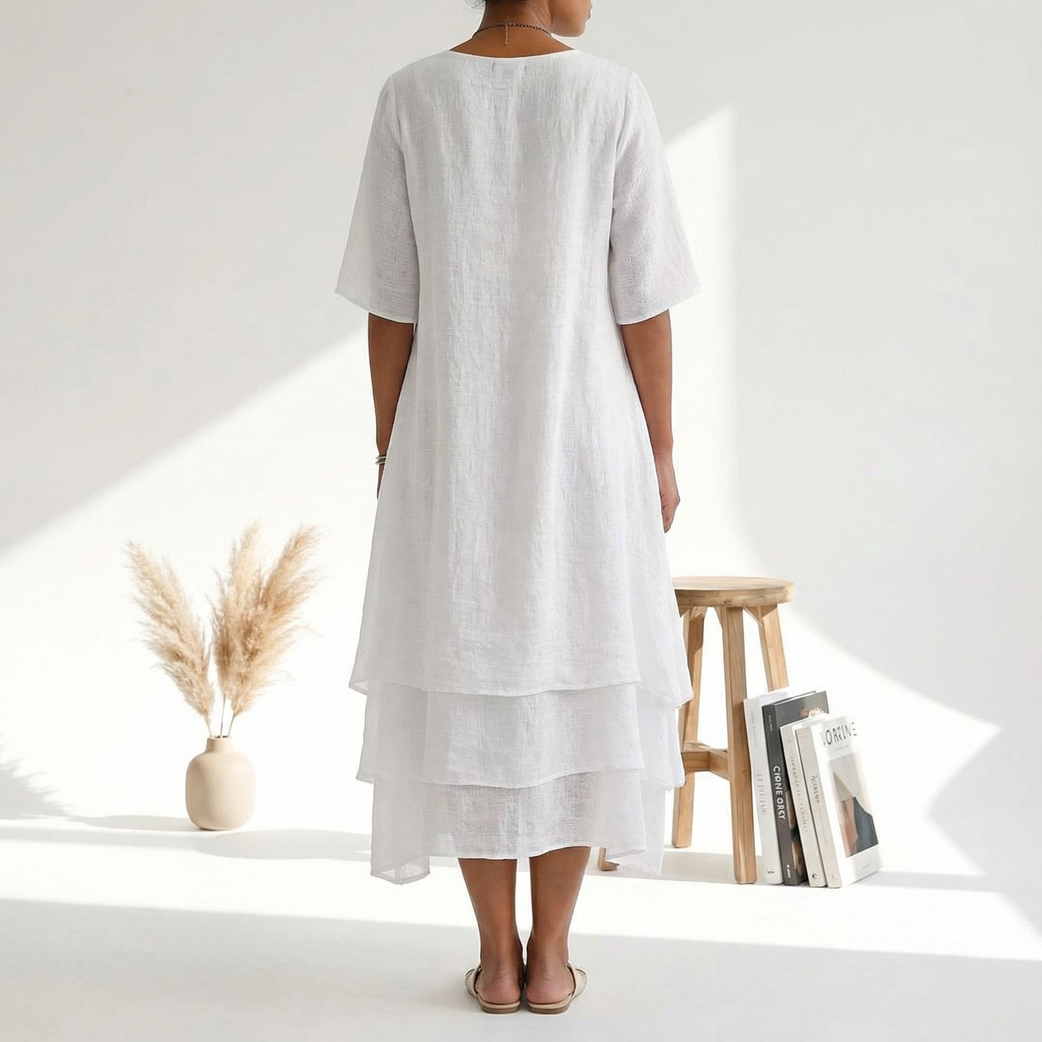 Dress with luxurious drape