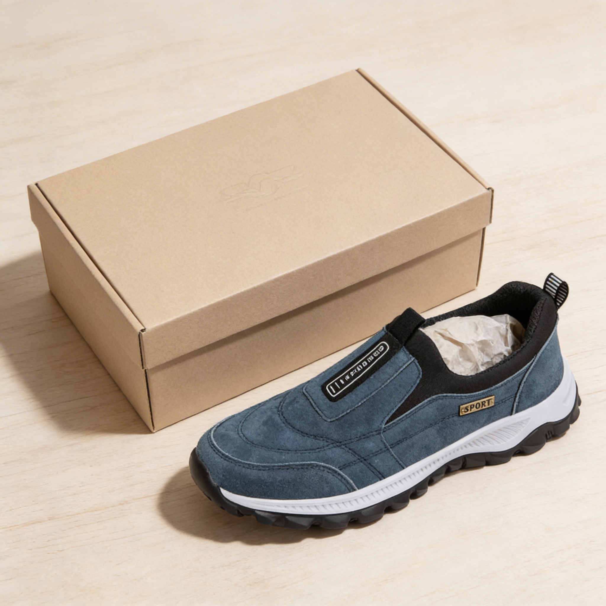 Person wearing the shoes hiking on a scenic trail