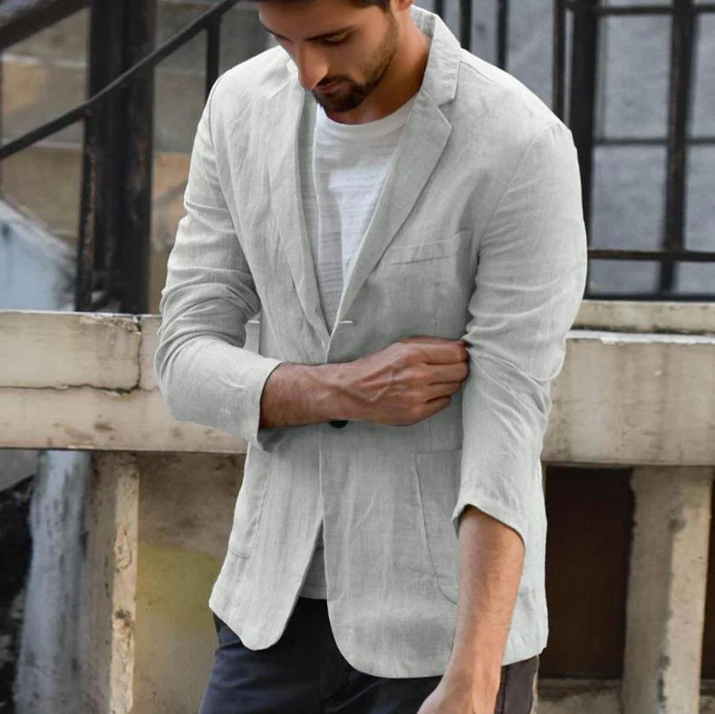Thin cotton and linen suit jacket