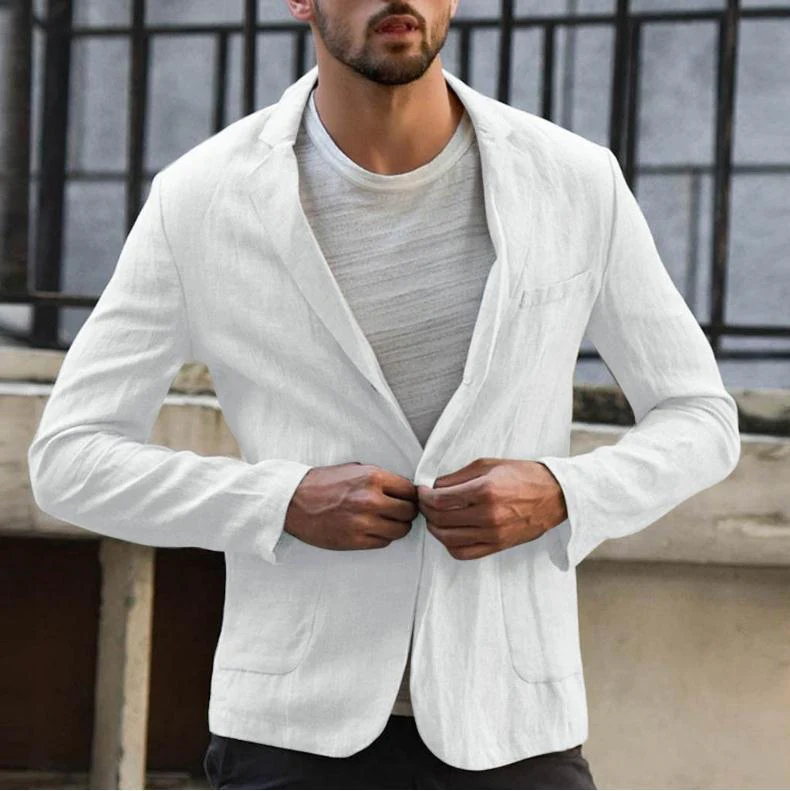 Thin cotton and linen suit jacket