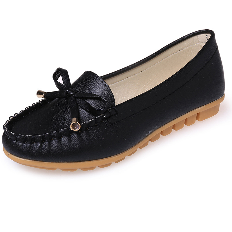 Women's Bow Flat Shoes – Casual Driving Beanie Shoes