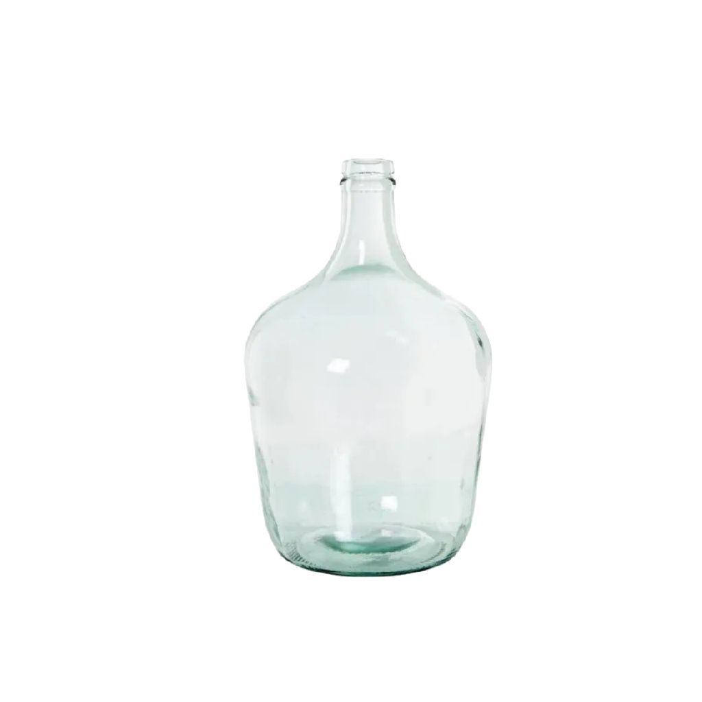 Jarrón de Vidrio Transparente con Forma Redondeada-agriculture-ehime.space