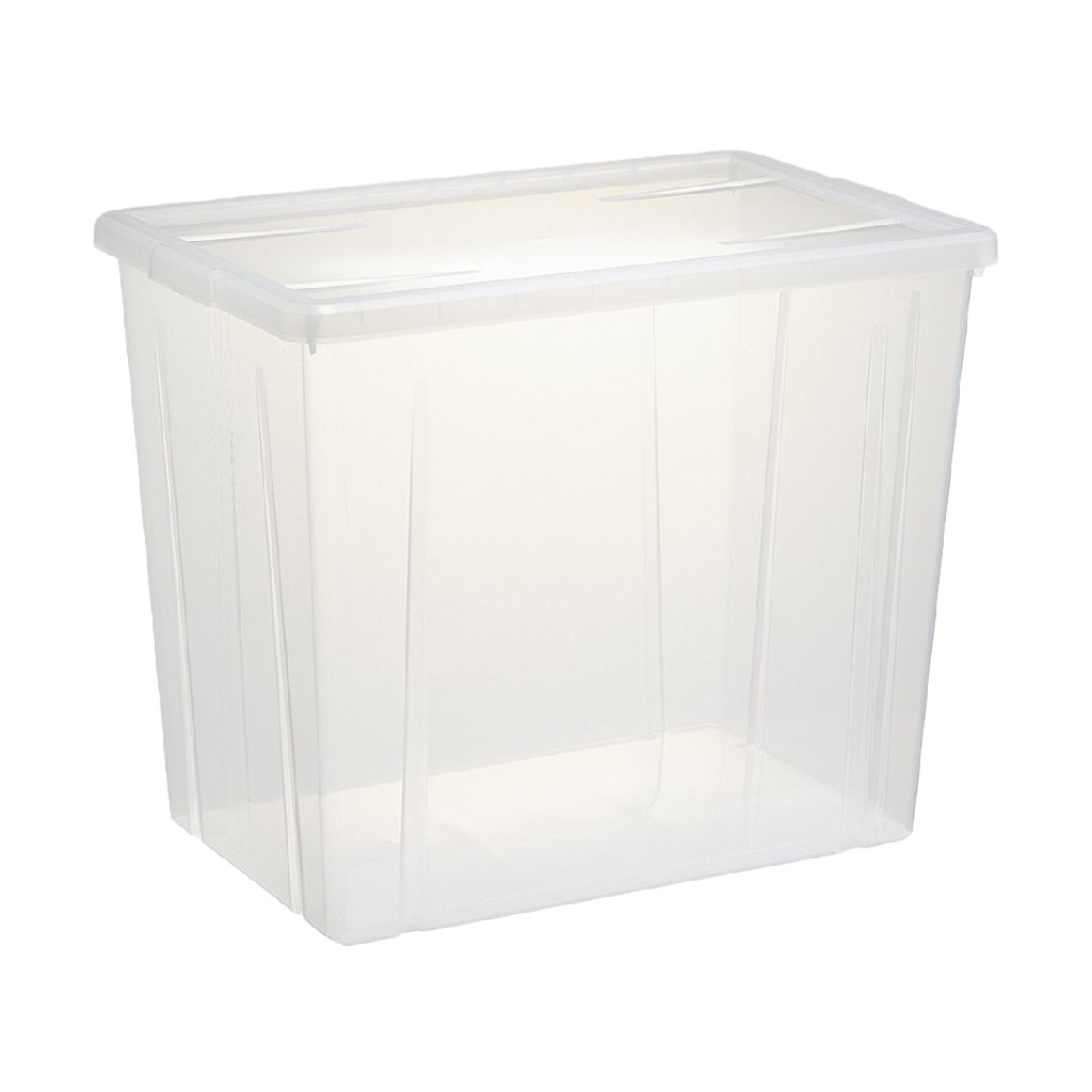 Caja de Almacenamiento Grande de Plástico Transparente con Tapa, Contenedor Apilable-agriculture-ehime.space