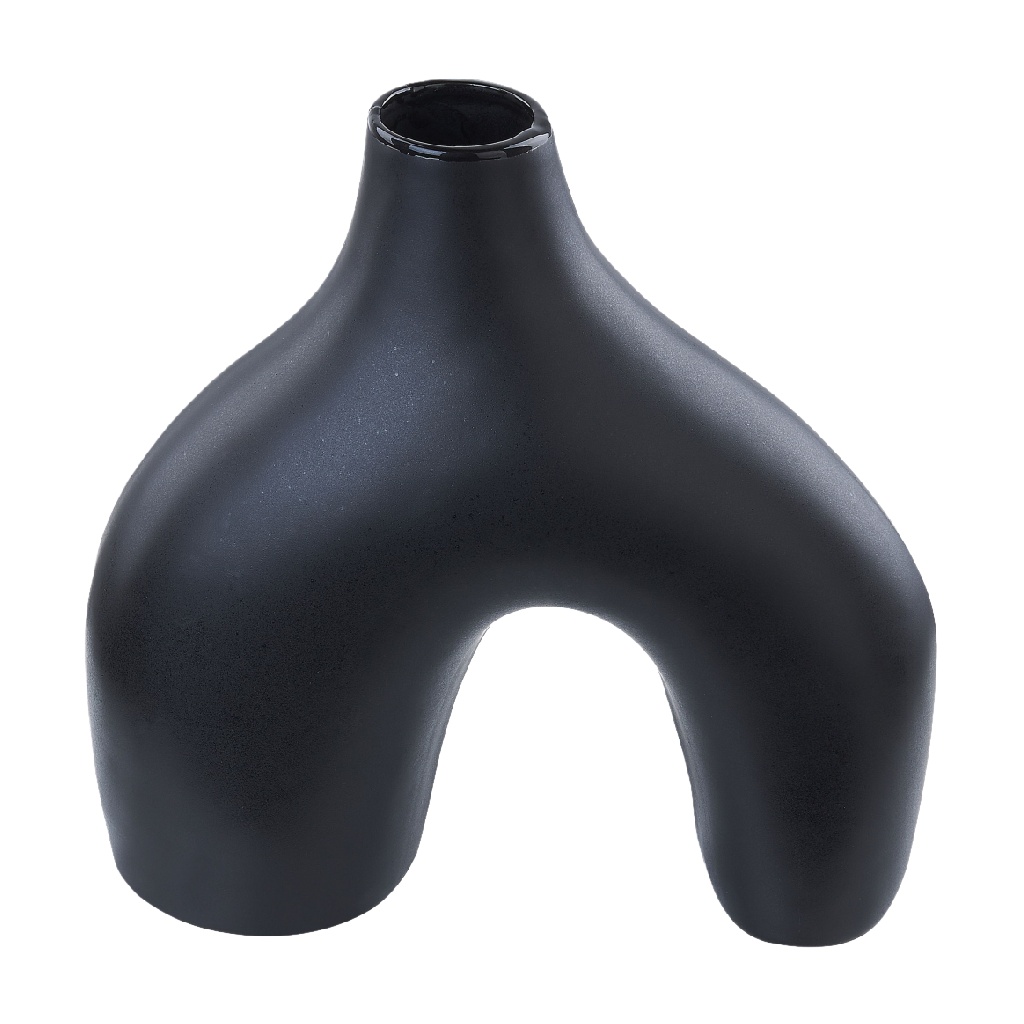 Jarrón Moderno de Cerámica Negra-agriculture-ehime.space