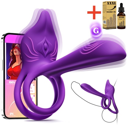 🎁Enchanted Girl Luxe Smart Vibrating Ring – App-Controlled Pleasure for Couples 💫