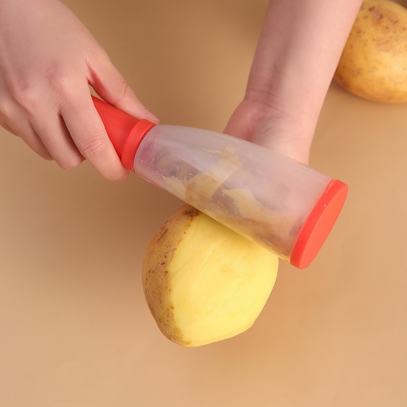 2in1 Multifunctional Fruit Peeler With Peel Storage Case