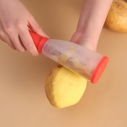 2in1 Multifunctional Fruit Peeler With Peel Storage Case