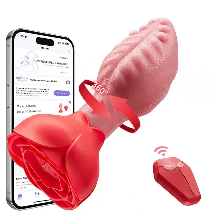 🌹 Experience a New Level of Sensation with a 360° Rotating Vibrating Butt Plug