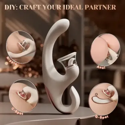 🔥 Clearance Sale – 🐰Rabbit Suction Cup Vibrator, Waterproof Suction Cup Toy for Couples!