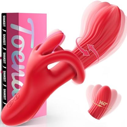 🎁Toendi Rose Rabbit🎁 – 3-in-1 Rotary G-Spot Vibrator Designed for Female Pleasure💦
