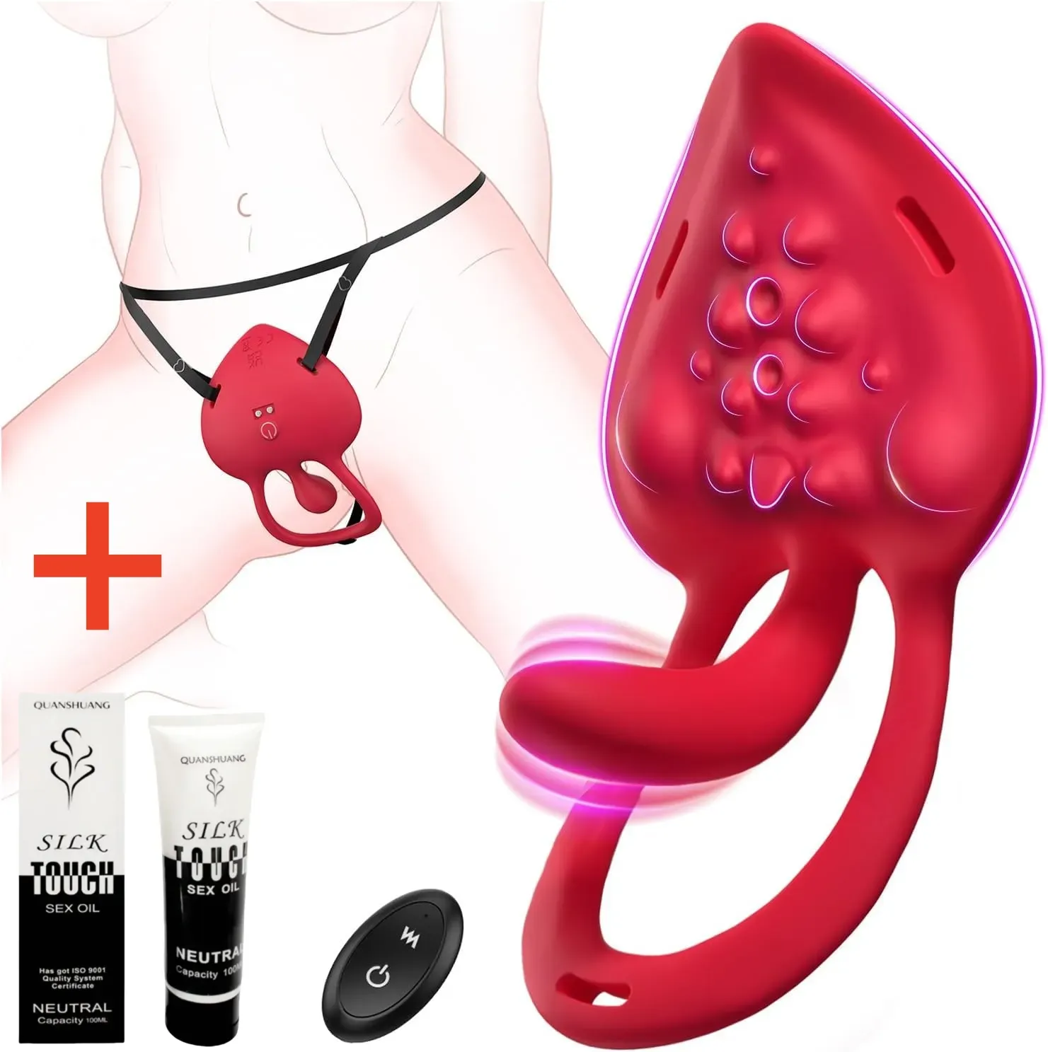 💝MOOLIGIRL DualRing Pro – The Vibrating Dual Penis Ring with Rose Clitoral Stimulator✨