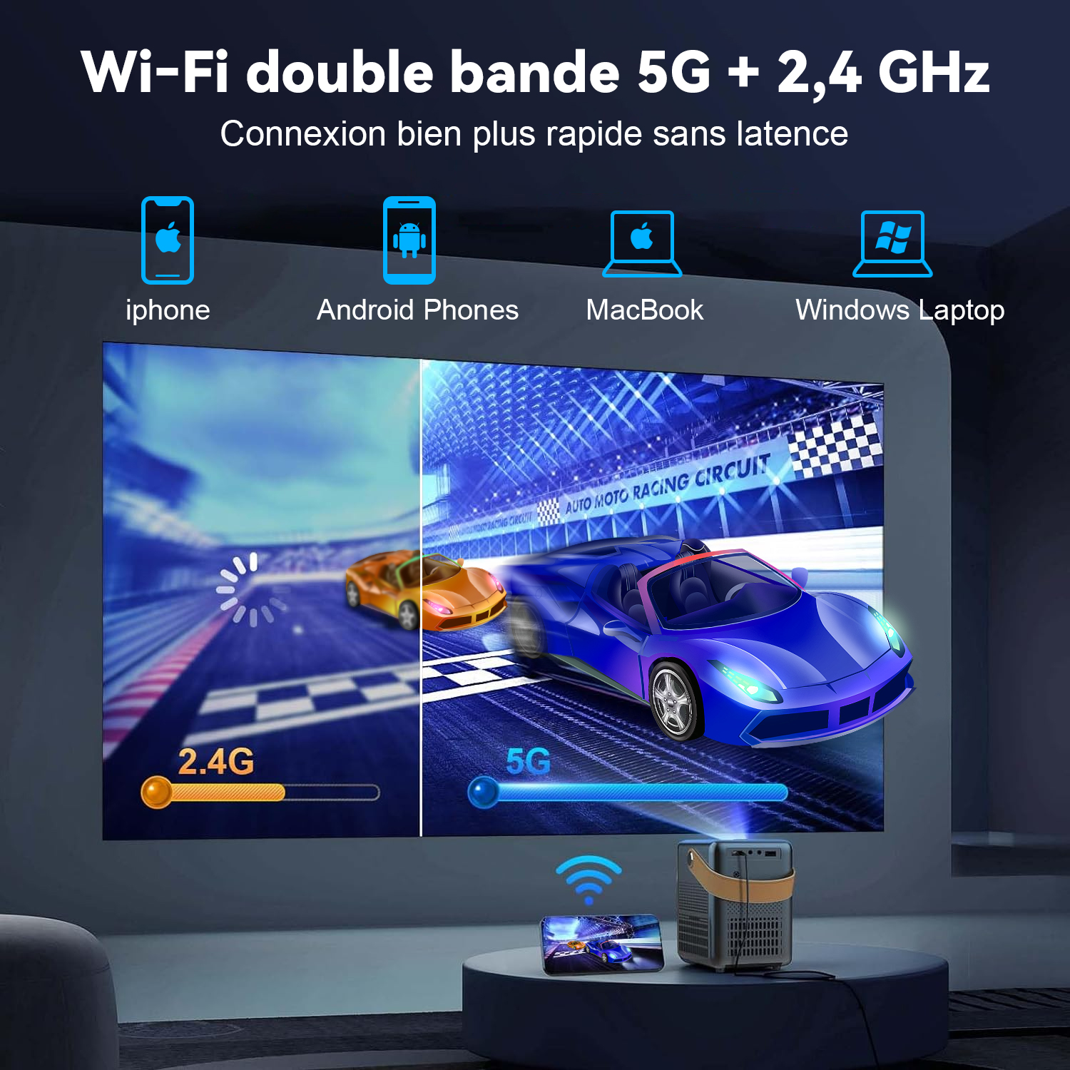 Projecteur Portable Full HD