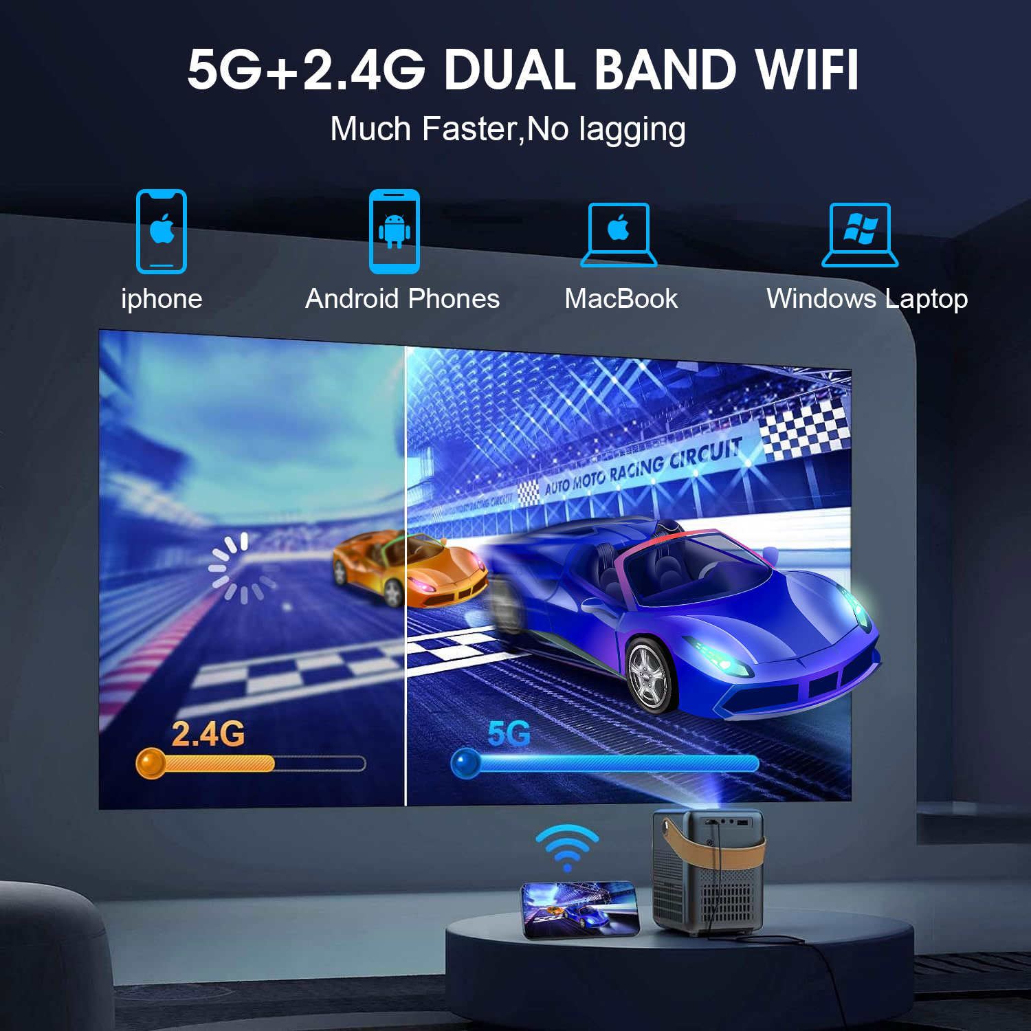 1080P Portable Smart Projector