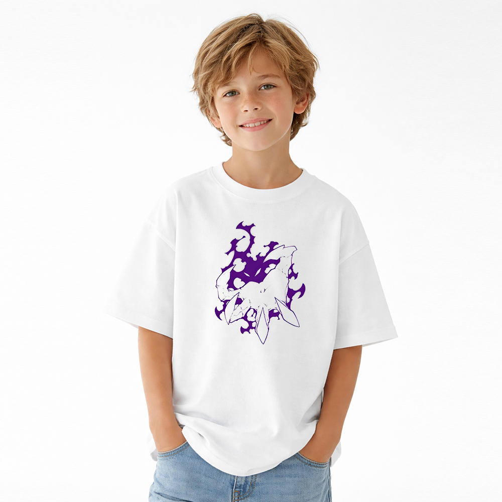 Solo Leveling Anime Graphic T-Shirt for Kids Cartoon Print Cotton Tee