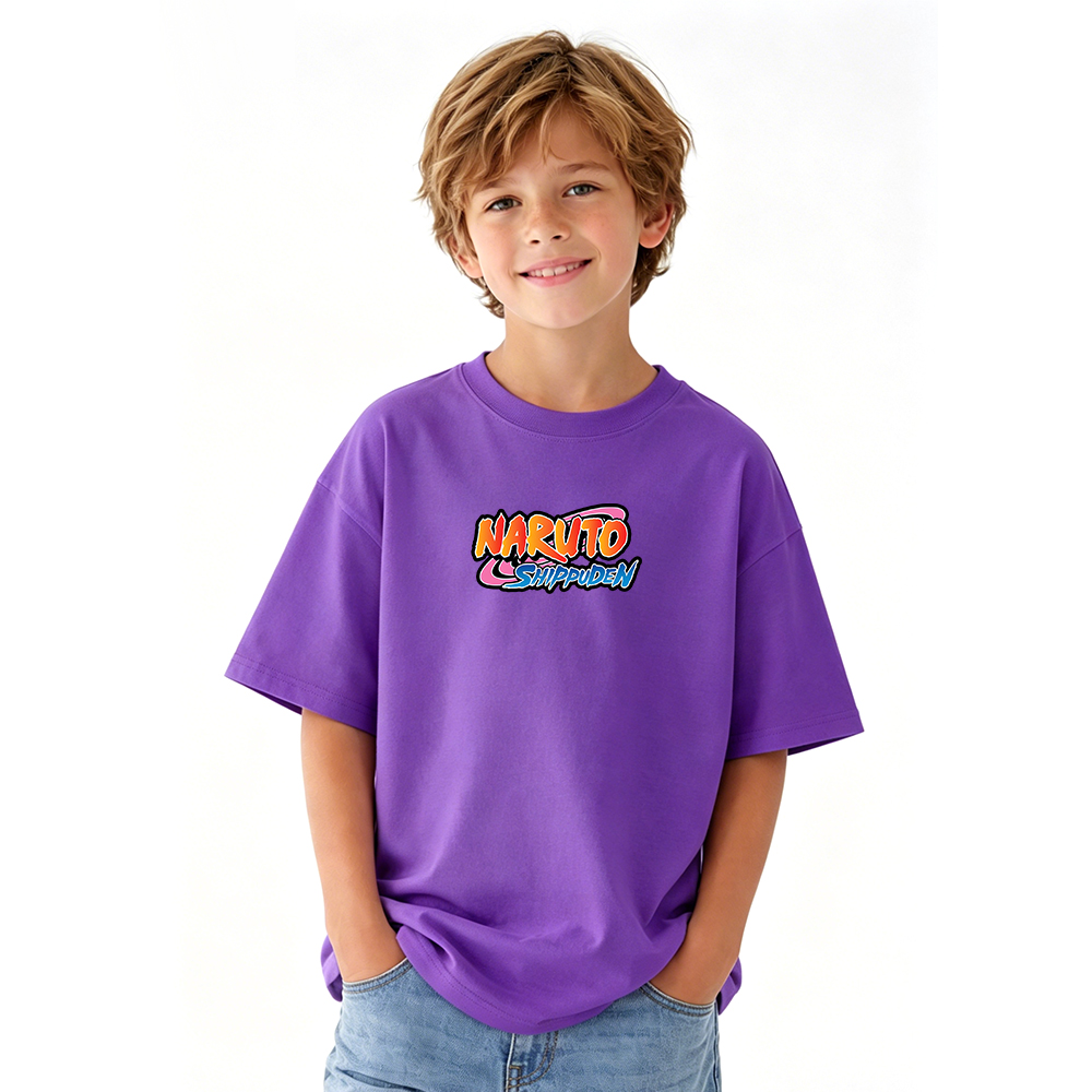Naruto Anime Graphic T-Shirt for Kids Cartoon Print Cotton Tee