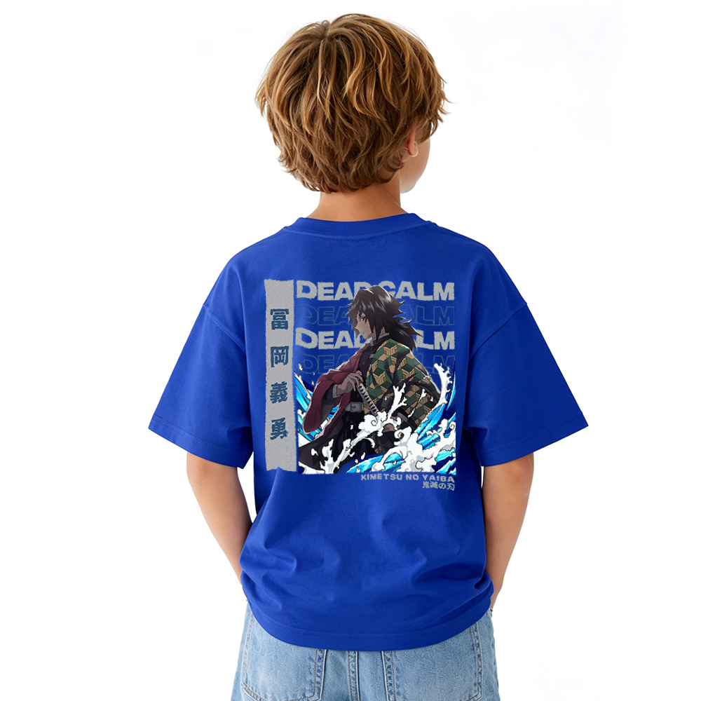 Demon Slayer Anime Graphic T-Shirt for Kids Cartoon Print Cotton Tee