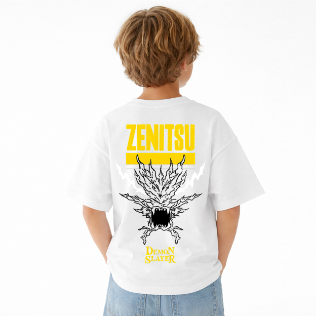 Demon Slayer Anime Graphic T-Shirt for Kids Cartoon Print Cotton Tee