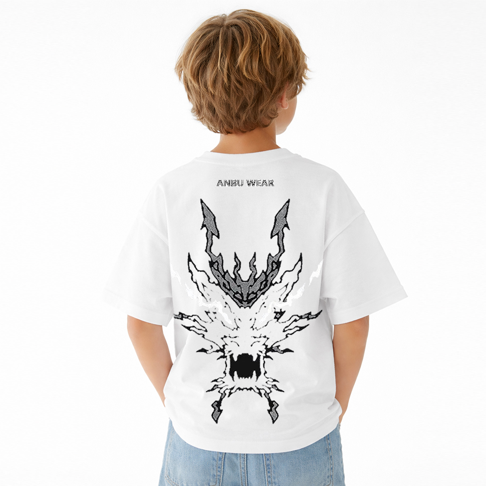Demon Slayer Anime Graphic T-Shirt for Kids Cartoon Print Cotton Tee