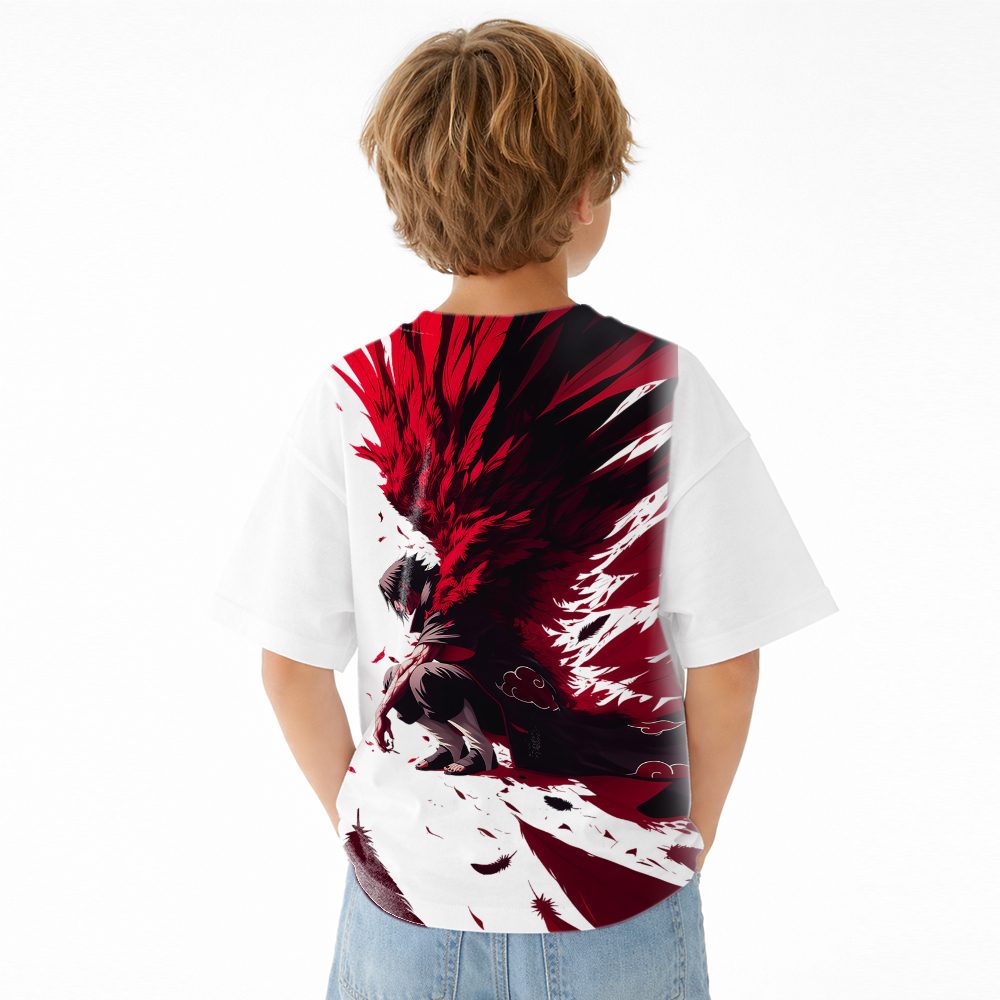 Naruto Anime Graphic T-Shirt for Kids Cartoon Print Cotton Tee