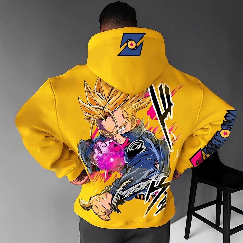 Unisex Anime Print  Casual Oversized Hoodie-Anime x kingdom