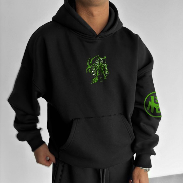 Unisex Anime Print  Casual Oversized Hoodie-Anime x kingdom