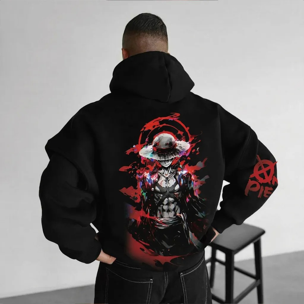 Unisex Anime Graphic Streetwear Vintage Hoodie