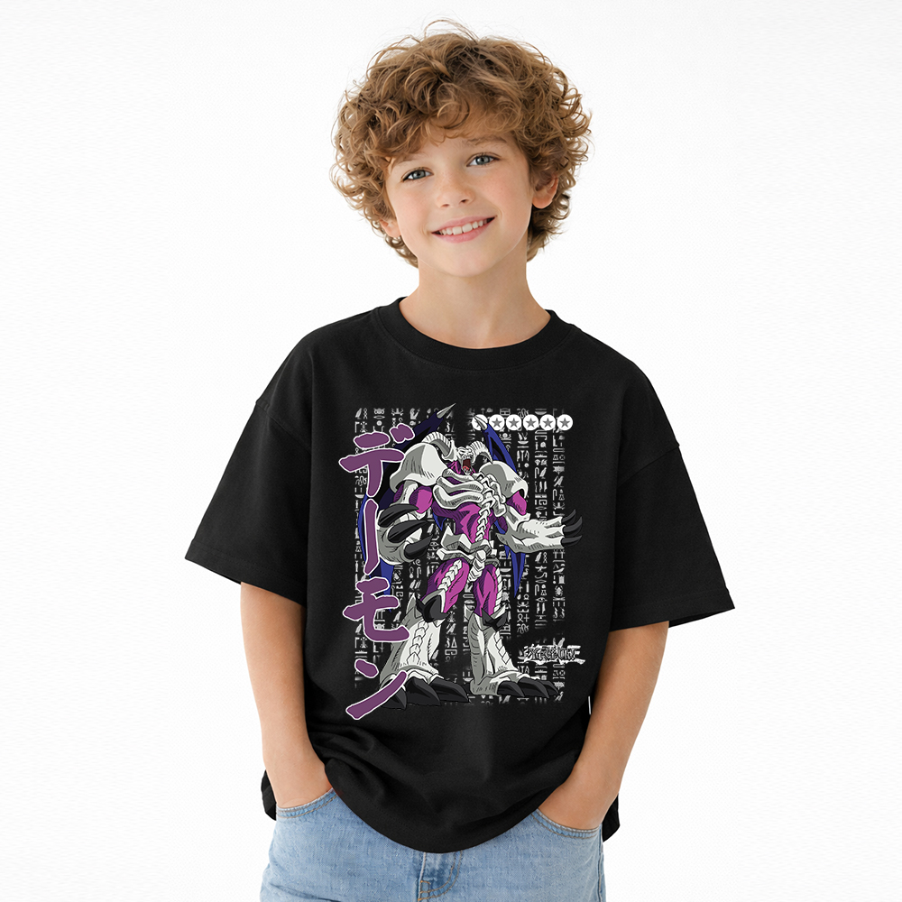 Yu-Gi-Oh! Anime Graphic T-Shirt for Kids Cartoon Print Cotton Tee