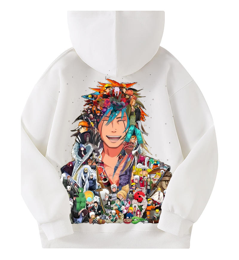 Oversized Unisex Anime Print Hoodie-Anime x kingdom