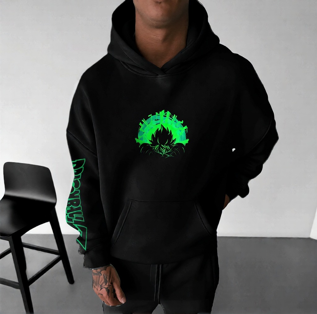 Unisex Anime Print  Casual Oversized Hoodie-Anime x kingdom