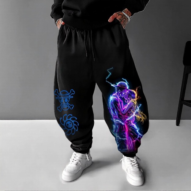 Unisex Anime Inspired Vintage Pants-Anime x kingdom