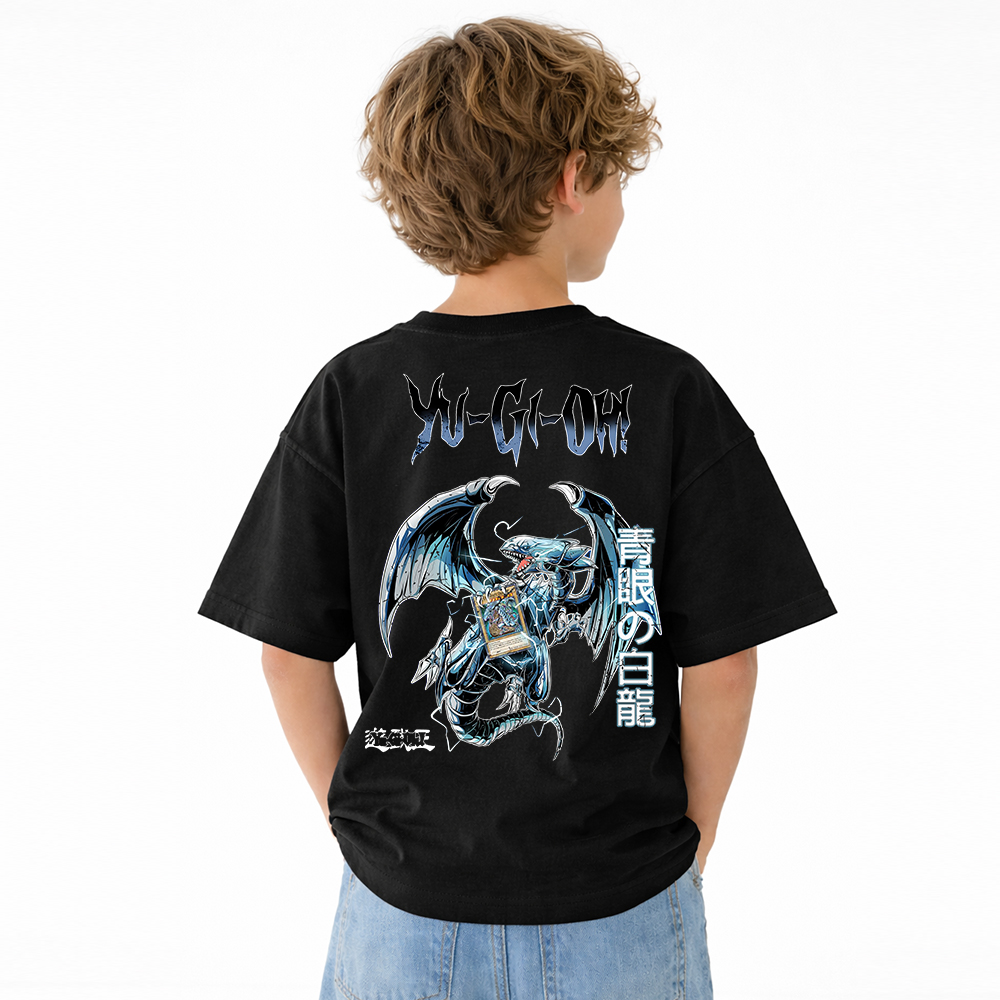 Yu-Gi-Oh! Anime Graphic T-Shirt for Kids Cartoon Print Cotton Tee