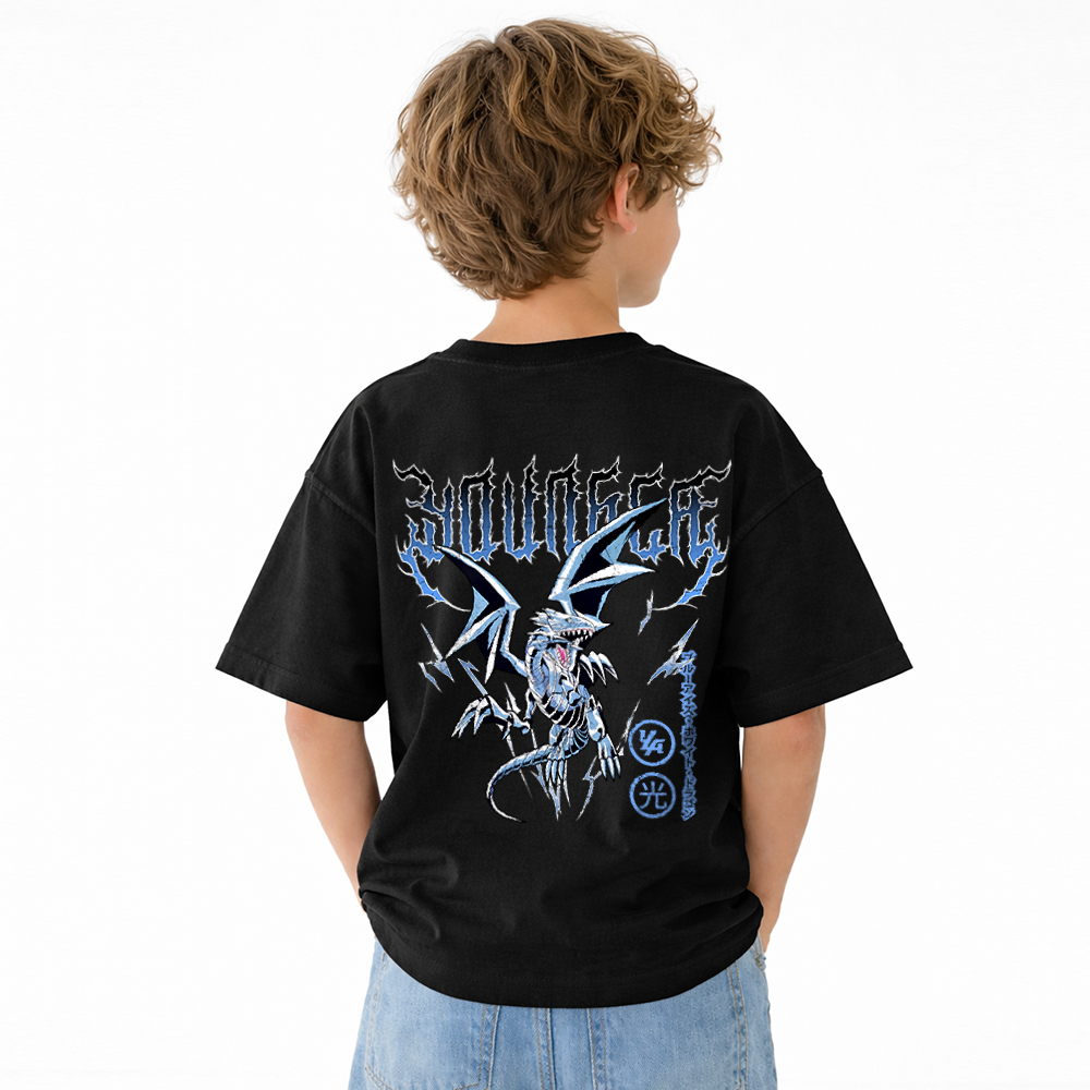 Yu-Gi-Oh! Anime Graphic T-Shirt for Kids Cartoon Print Cotton Tee