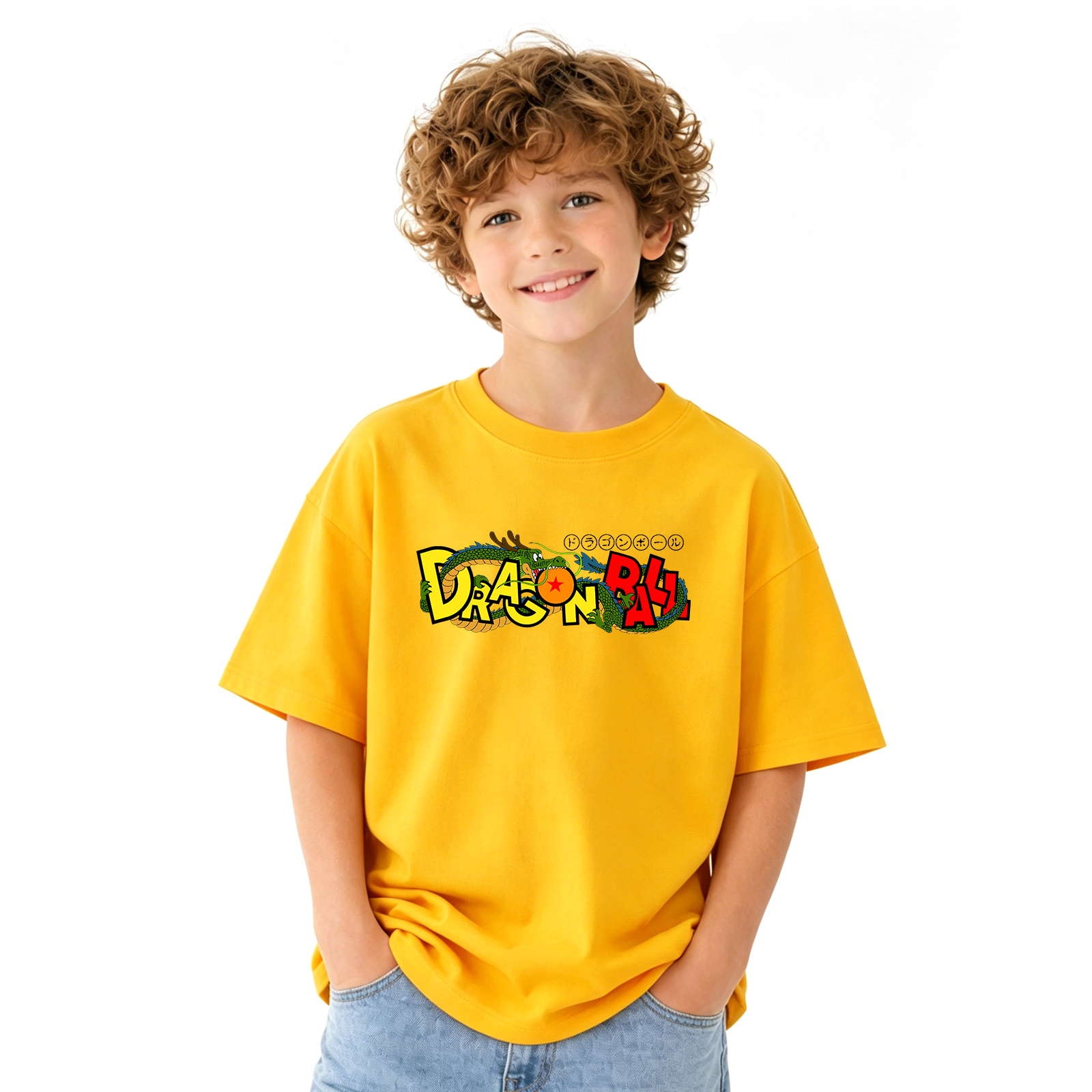Dragon Ball Anime Graphic T-Shirt for Kids Cartoon Print Cotton Tee