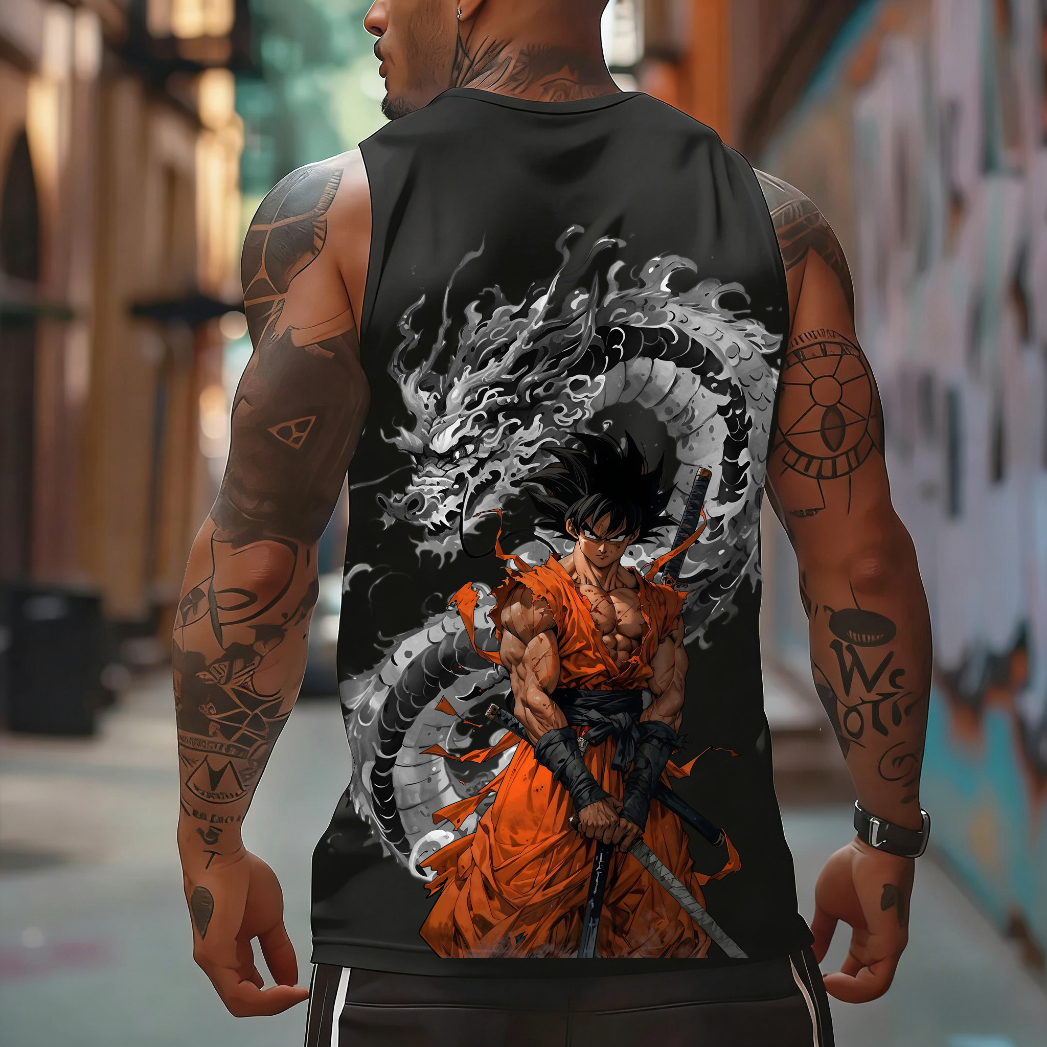 Unisex Anime Sleeveless Tank Top-Anime x kingdom