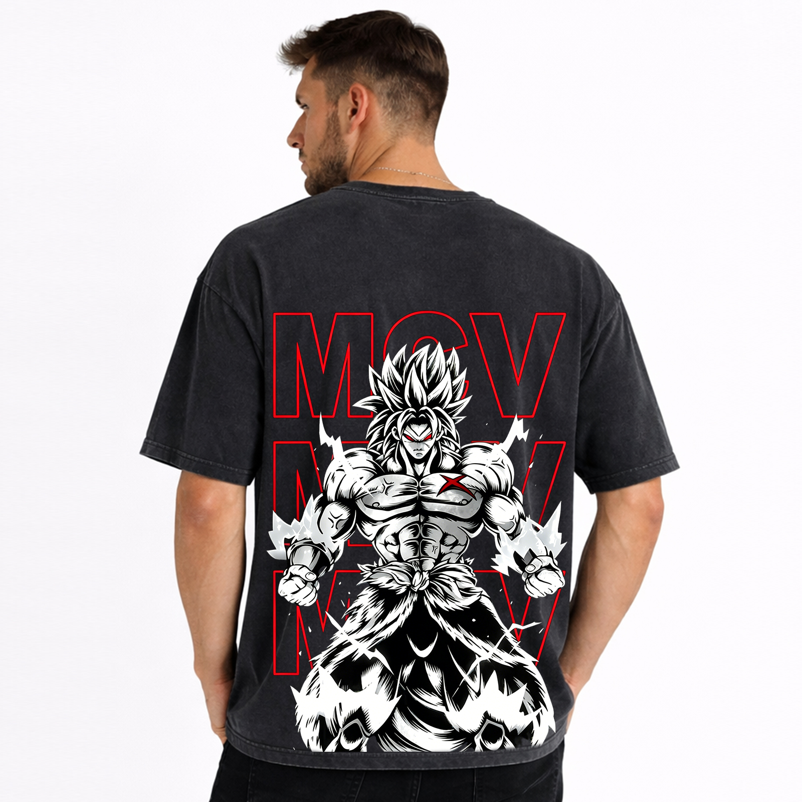 Dragon Ball Anime Broly Unisex Distressed T-Shirt