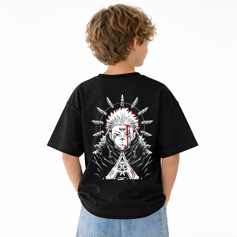 Naruto Anime Graphic T-Shirt for Kids Cartoon Print Cotton Tee