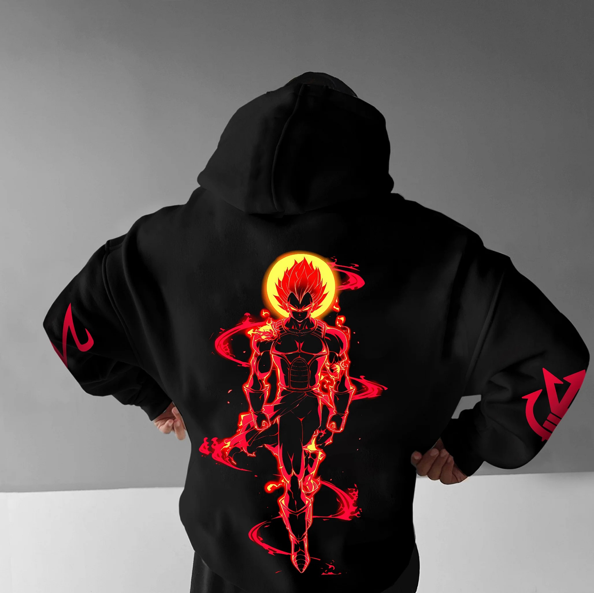 Unisex Anime Print  Casual Oversized Hoodie-Anime x kingdom