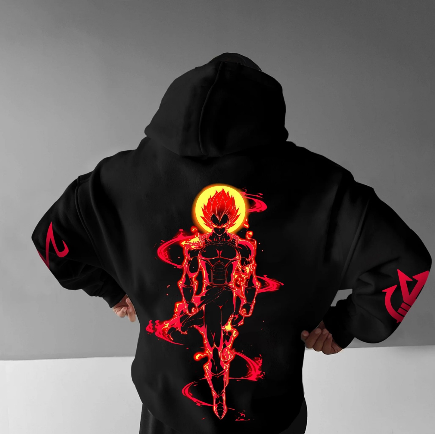 Unisex Anime Print  Casual Oversized Hoodie-Anime x kingdom