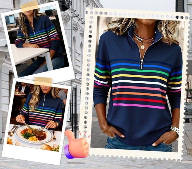 Half-Zip Collar: Warmth + Flexibility