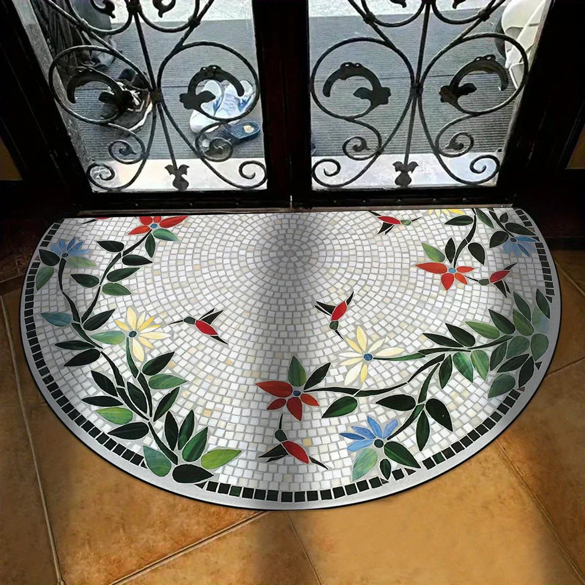 💖Пролетна разпродажба 50% отстъпка💖Полукръгла бохо изтривалка – неплъзгаща се, мека